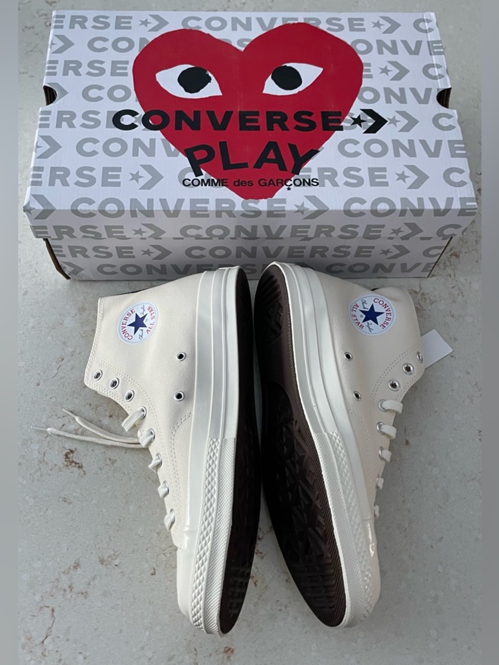 Converse Play Comme des Garçons Box High Tops - Picture 5 of 8